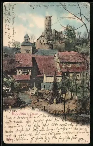 AK Eppstein /Taunus, Burg Eppstein, Fachwerkhäuser