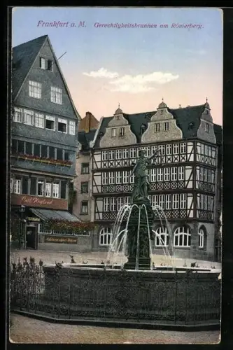 AK Alt-Frankfurt, Gerechtigkeitsbrunnen am Römerberg