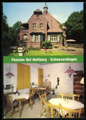 AK Schneverdingen, Hotel-Pension Hof Holtberg, Bes. Ilse Berger, Höpenerweg 8, Aussenansicht, Gastraum