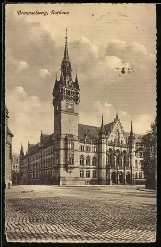 AK Braunschweig, Blick zum Rathaus