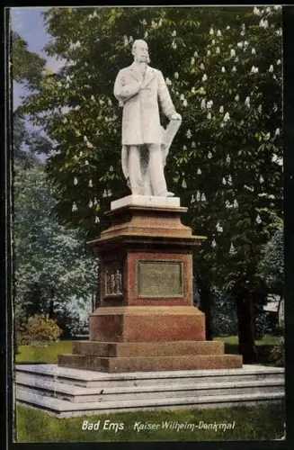 AK Bad Ems, Kaiser Wilhelm-Denkmal