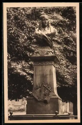 AK Meersburg am Bodensee, Denkmal Annette von Droste-Hülshoff