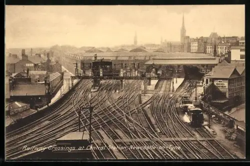 AK Newcastle-on-Tyne, Railway Crossings and Central Station