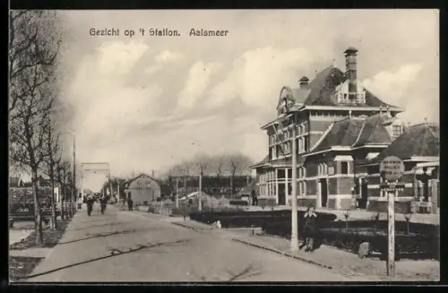 AK Aalsmeer, Gezicht op `t Station