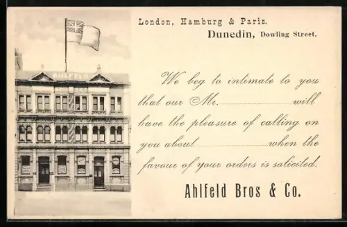 AK Dunedin, Ahlfed Bros & Co, Dowling Street