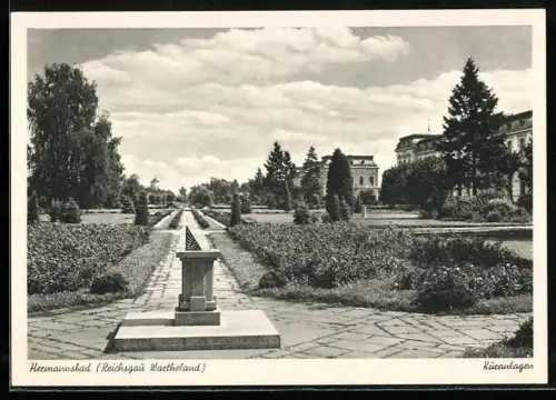AK Hermannsbad /Wartheland, In den Kuranlagen