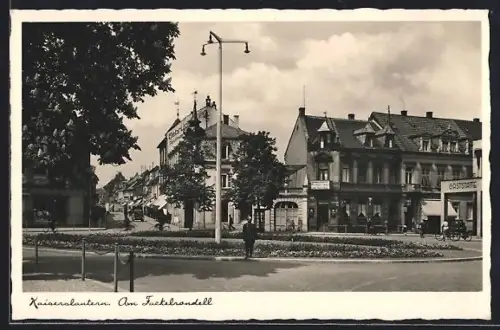 AK Kaiserslautern, Am Fackelrondell, Gasthaus, Strassenansicht