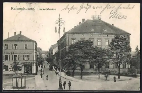 AK Kaiserslautern, Fackelstrasse, Franz Schmitt Eisenhandlung