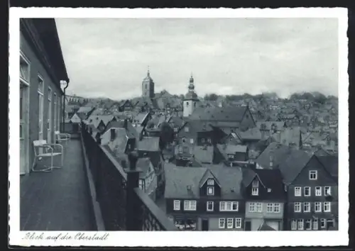 AK Siegen i. W., Stadtkrankenhaus mit Blick auf die Oberstadt