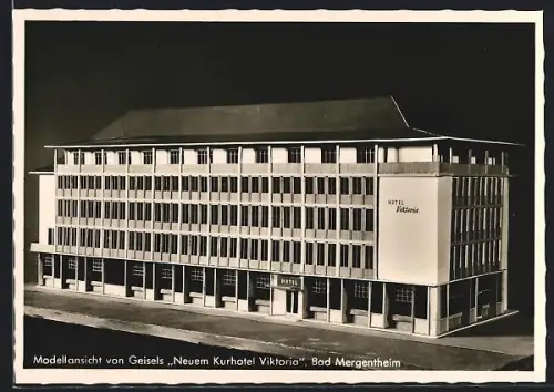 AK Bad Mergentheim, Geisels Neues Kurhotel Viktoria, Modellansicht