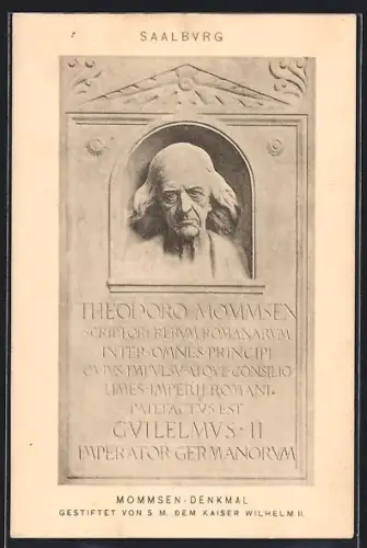 AK Saalburg / Taunus, Mommsen-Denkmal