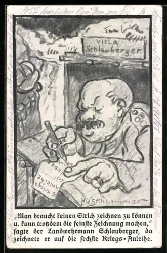 AK Kriegsanleihe, Soldate Zeichnet 8. Kriegsanleihe in der Villa Schlauberger