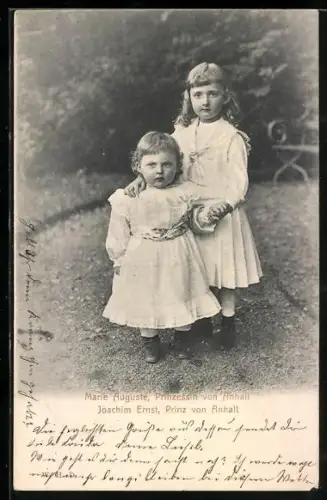 AK Maria Auguste und Joachim Ernst von Anhalt