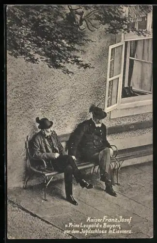 AK Eisenerz, Kaiser Franz Josef I. von Österreich mit Prinz Leopold von Bayern