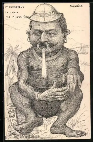 Künstler-AK Charles Denizard (Orens): M. Doumergue - La Danse des Pilous-Pilous