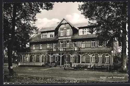 AK Fallingbostel, Hotel zum Böhmetal, Vorderansicht