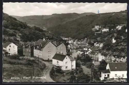 AK Altena i. Westf., Rahmede, Totalansicht aus der Vogelschau