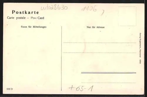 AK Hannover, Bahnhof mit Springbrunnen