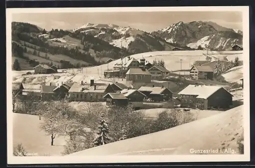 AK Gunzesried i. Allg., Skigebiet des Gunzesrieder Tales