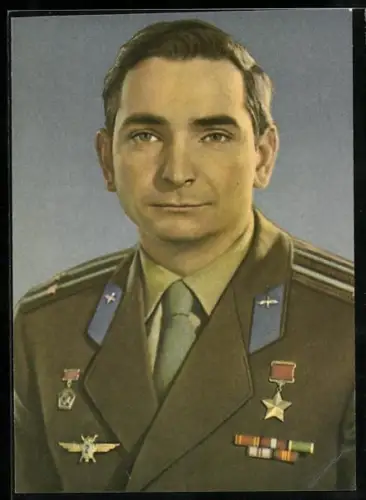 AK Kosmonaut Oberstleutnant W. F. Bykowskij, Held der Sowjetunion, Raumfahrt
