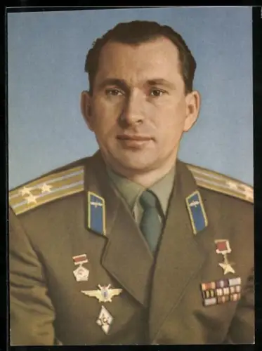 AK Kosmonaut Oberst P. I. Beljajew, Held der Sowjetunion, Raumfahrt