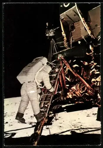 AK Edwin Aldrin betritt den Mond 1969