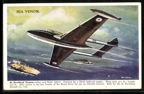 AK Flugzeug de Havilland Venom, Day and Night Fighter in use