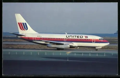 AK Passagierflugzeug 737-291 Advanced der United Airlines auf dem Flughafen San Francisco