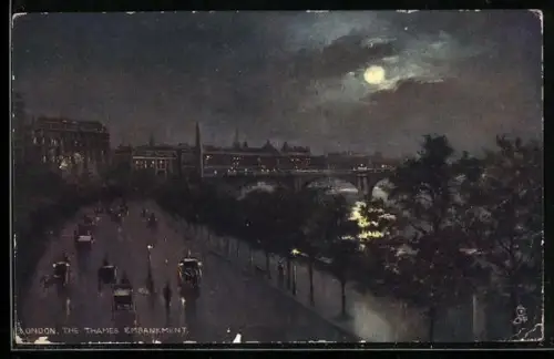 Künstler-AK London, The Thames Embankment