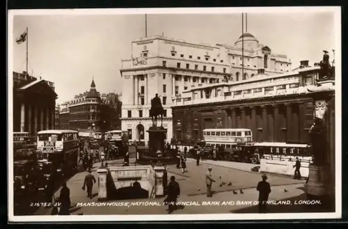 AK London, Mansion House, National Provincial Bank and Bank of England