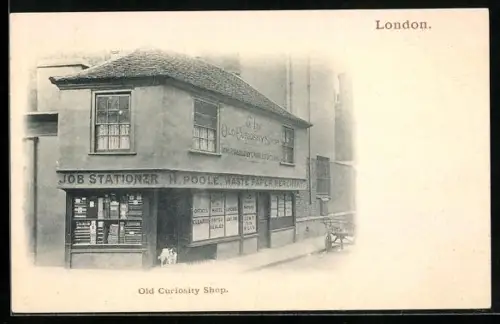 AK London, Old Curiosity Shop, Waste Paper Merchant H. Poole