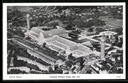 AK London, Crystal Palace from the Air