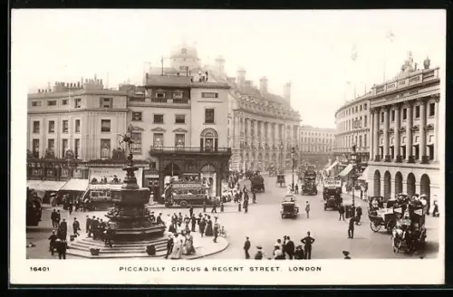 AK London, Piccadilly Circus and Regent Street