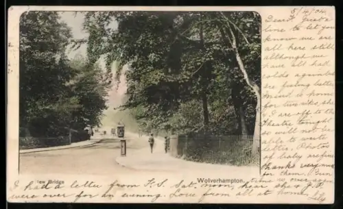 AK Wolverhampton, New Bridge with tram