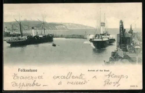 AK Folkestone, Arrival of the Boat
