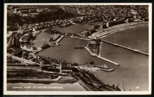 AK Dover, Aerial View of Dover Harbour