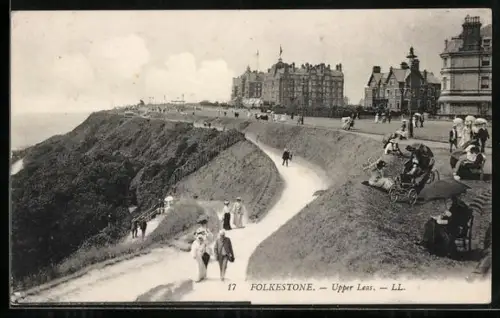 AK Folkestone, Upper Leas, Panorama