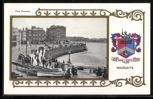 AK Margate, The Parade, Wappen