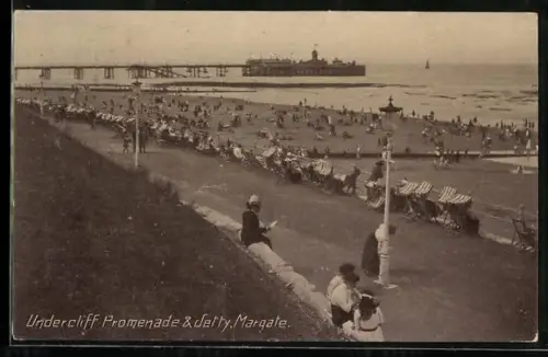 AK Margate, Undercliff Promenade and Jetty