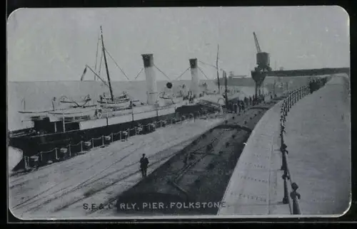 AK Folkstone, S.E. & C. Rly. Pier
