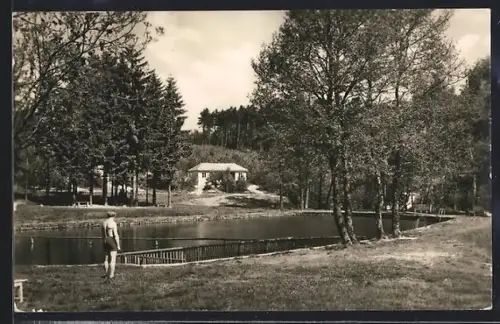 AK Geschwenda /Thür. Wald, Waldbad
