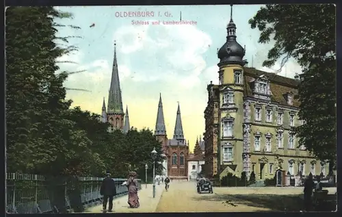 AK Oldenburg i. Gr., Schloss, Lambertikirche