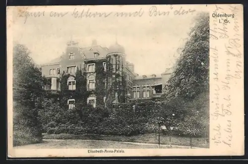 AK Oldenburg i. Gr., Elisabeth-Anna-Palais
