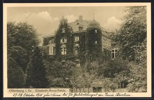 AK Oldenburg i. Gr., Elisabeth-Anna-Palais