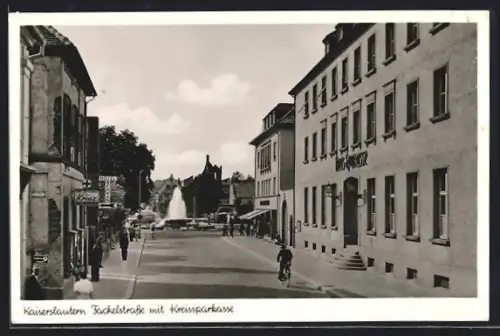 AK Kaiserslautern, Fackelstrasse mit Kreissparkasse
