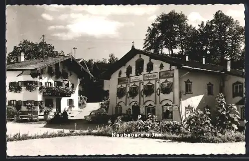 AK Neubeuern a. Inn, Gasthof zur Post, Rathaus