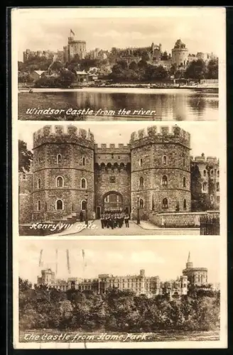 AK Windsor, Castleview from the river and from Home Park, Henry VIII Gate