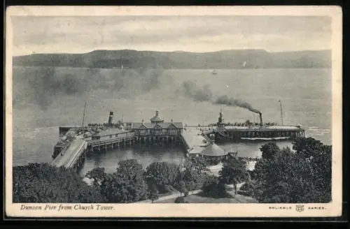 AK Dunoon, Pier from Church Tower