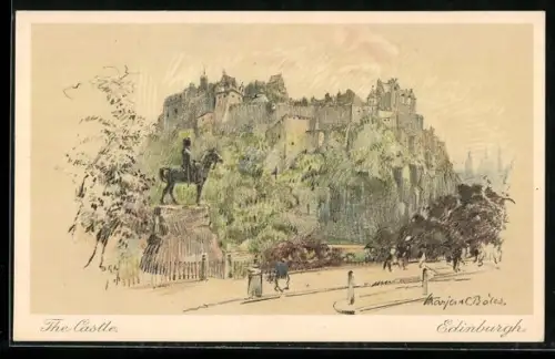 Künstler-AK Edinburgh, The Castle