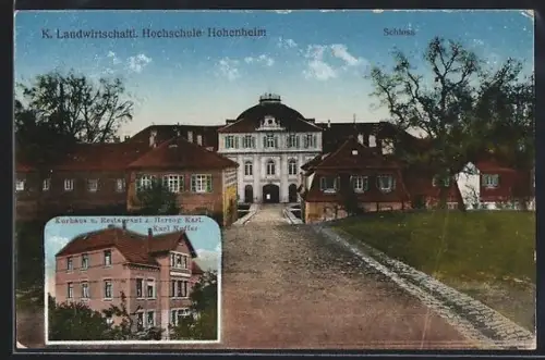 AK Hohenheim, Landwirtschaftliche Hochschule, Kurhaus und Restaurant zum Herzog Karl